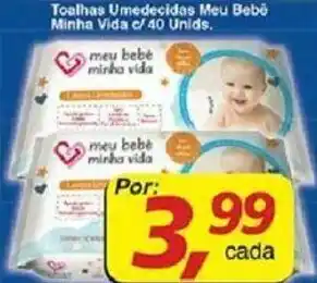 Supermercados Guanabara Toalhas Umedecidas Meu Bebe Minha Vida c/40 unids. oferta