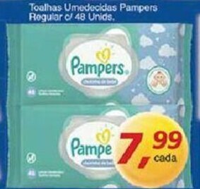 Toalhas Umedecidas Pampers Regular c/48 unids