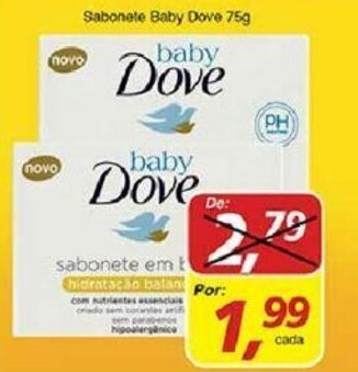 Supermercados Guanabara Sabonete Baby Dove 75g oferta