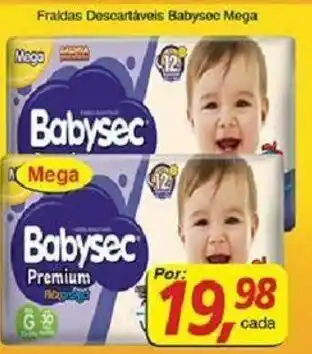 Fraldas Descartaveis Babysec Mega