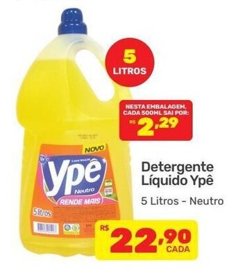Supermercados Condor Detergente Liquido Ype 5L oferta