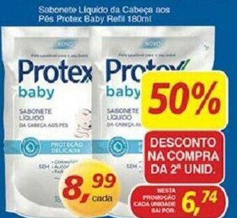 Supermercados Guanabara Sabonete Liqudio da Cabeca aos Pes Protex Baby Refil 180ml oferta