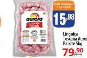 Akki Atacadista Linguiça Toscana Aurora 5kg oferta