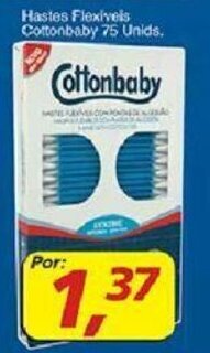 Supermercados Guanabara Hastes flexiveis Cottonbaby 75 unids. oferta
