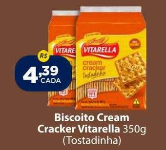 Super Show Biscoito cream cracker vitarella tostadinha oferta