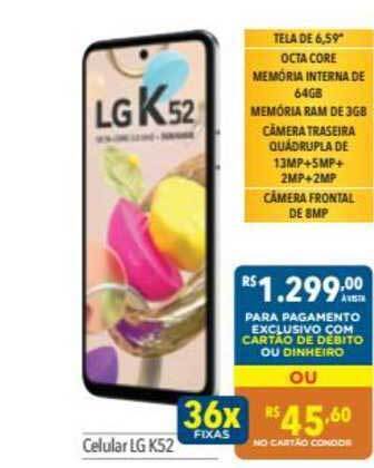 Supermercados Condor Celular Lg K52 oferta