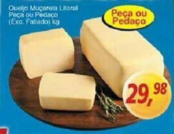 Supermercados Guanabara Queijo Mucarela Litoral peca pu pedaco 1kg oferta