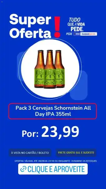 Pack 3 Cervejas Schornstein All Dap Ipa 355ml