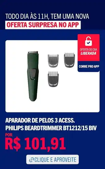 Casas Bahia Aparador de pelos 3 Acess. Philips Breadtrimmer oferta
