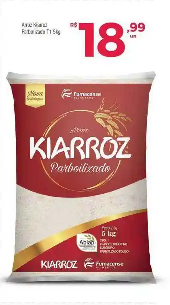 Brasão Supermercados Arroz Kiarroz Parboilizado 5kg oferta
