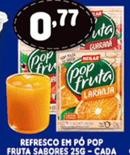 Supermercados Cristal Refresco em po Pop Fruta Sabores 25g cada oferta