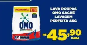 Bahamas Supermercados Lava roupas omo sachê lavagem perfeita oferta
