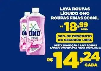 Bahamas Supermercados Lava roupas líquido omo roupas finas oferta