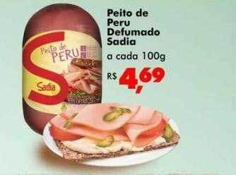 Big Box Peito de peru defumado sadia oferta