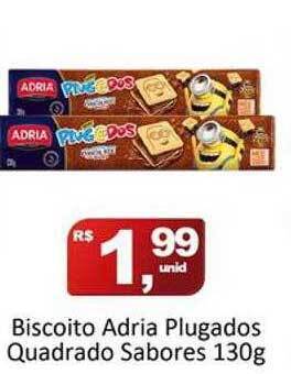 Rede Krill Biscoito adria plugados quadrado sabores oferta