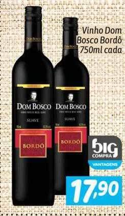 Vinho dom bosco bordô cada