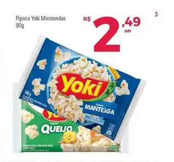 Brasão Supermercados Pipoca Yoki Microondas 90g oferta