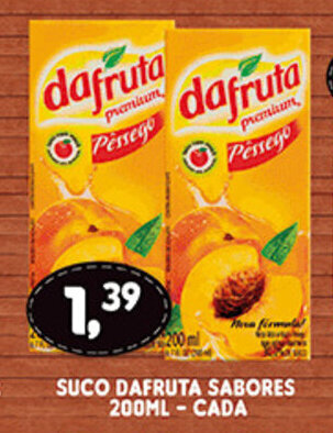 Supermercados Cristal Suco Dafruta sabores tp 200ml oferta