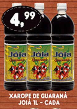 Supermercados Cristal Xarope de Guarana Joia 1L cada oferta