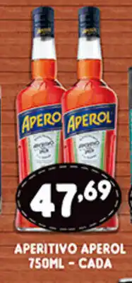 Supermercados Cristal Aperitvo Aperol 750ml cada oferta