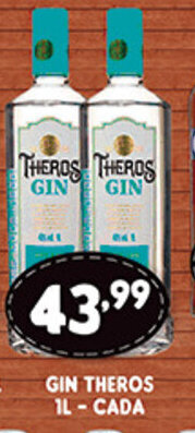 Supermercados Cristal Gin Theros 1L cada oferta