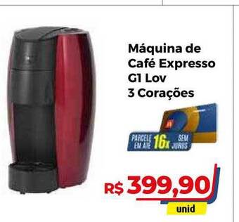 Hiper Moreira Máquina De Café Expresso G1 Lov 3 Corações oferta