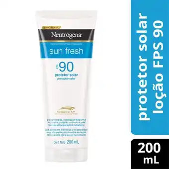 Farmácias Pague Menos Protetor solar neutrogena sun fresh fps90 200ml oferta