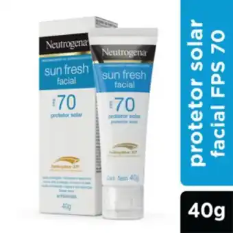 Farmácias Pague Menos Protetor solar neutrogena sun fresh facial fps70 40g oferta