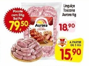 Cercadão Linguica Toscana Aurora 1kg oferta