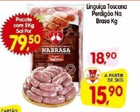 Cercadão Linguica Toscana Perdigao Na Brasa 1kg oferta