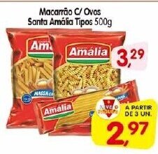 Cercadão Macarrao c/ Ovos Santa Amalia 500g oferta