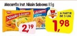 Cercadão Macarrao Inst. Nissin sabores 85g oferta