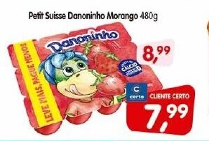 Cercadão Petit Suisse Danoninho Morango 480g oferta