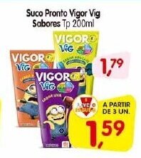 Cercadão Suco Pronto Vigor Vig Sabores tp 200ml oferta