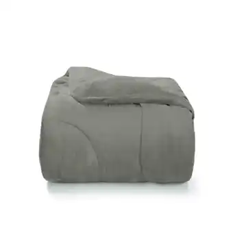 Edredom hedrons plush/plush inove queen liso taupe