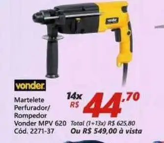 Martelete Perfurado Rompedor Vonder Mpv 620