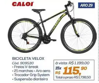 Lojas Colombo Bicicleta Velox oferta