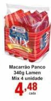 Rossi Supermercado Macarrao Panco 340g Lamen Mix 4 unidade oferta