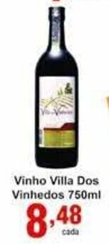 Rossi Supermercado Vinho Villa Dos Vinhedos 750ml oferta