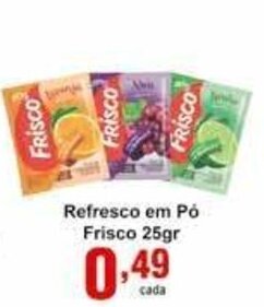 Rossi Supermercado Refresco em po Frisco 25g oferta