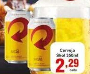 Rossi Supermercado Cerveja Skol 350ml oferta
