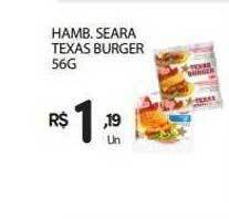 Supermercado Vitorino Hamb. seara texas burger oferta