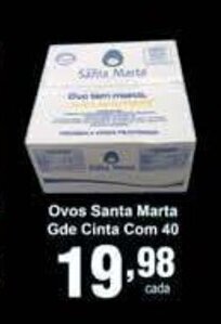 Rossi Supermercado Ovos Santa Marta Gde Cinta com 40 oferta