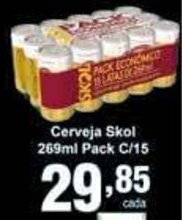 Rossi Supermercado Cerveja Skol 269ml Pack c/15 oferta