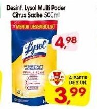 Desinf. Lysol Multi Poder Citrus Sache 500ml