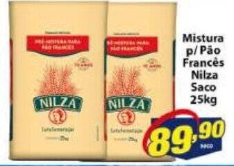 Vencedor Atacadista Mistura p/ Pao Frances Nilza saco 25kg oferta