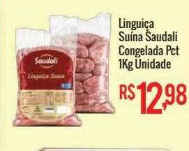 Linguiça suína saudali congelada unidade