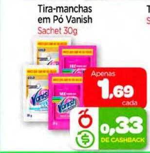 Tira-manchas em pó vanish