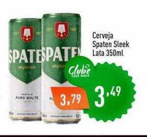Supermercados Pague Menos Cerveja spaten sleek lata oferta