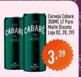Supermercados Pague Menos Cerveja cabare puro malte oferta